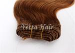 Long Lasting Golden Blonde Hair Extensions / Natural Human Hair Weave With