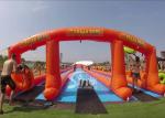 1000 ft commercial use outdoor double lane inflatable water slide N slip on sale