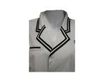 160 GSM T/C 42% 55% Spandex 3% Lapel White Medical Suit Antimicrobial Wrinkle