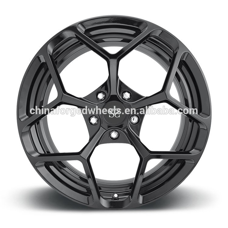 Alloy Rims 21 Gloss Black Customized Alloy Rims Audi Q7 / 22 inch 2-PC Forged Rims