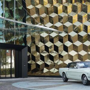 Wholesale 304 316 201 Mirror Polished Silver Gold Champagne Colored Water Mirror Stainless Steel Rippled Sheet For Metal Cladding from china suppliers