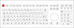 Waterproof Dustproof Industrial Membrane Keyboard Optical Trackball