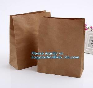 Wholesale nature brown Kraft bread packaging paper bags,Brand paper bag machine making paper bag paper bread bag, BAGPLASTICS, LTD from china suppliers