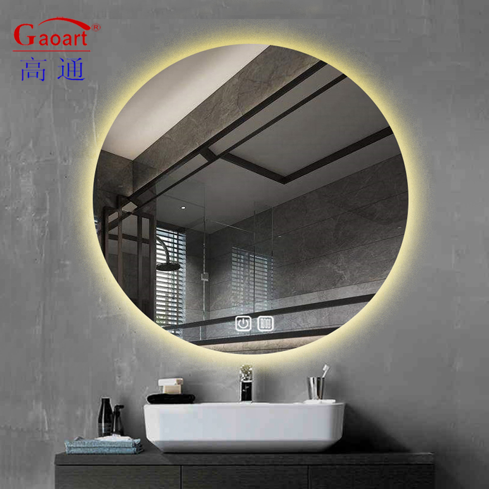 Smart Led Touch Switch Bathroom Mirror with Antifog Function and Modern Glass Mirror