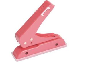 Wholesale 6mm Hole 22 Sheets Paper Avaliable Pink Color Metal One Hole Paper Punch from china suppliers