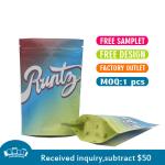 Plastic Print Aluminium Foil Stand Up Pouch Food Grade Weed Zipper Bag