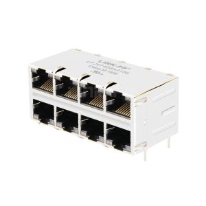 Wholesale 10/100 Base-T Tab Up Green&amp;Orange/Green&amp;Orange LED 2X4 Port RJ45 Jack Connector from china suppliers