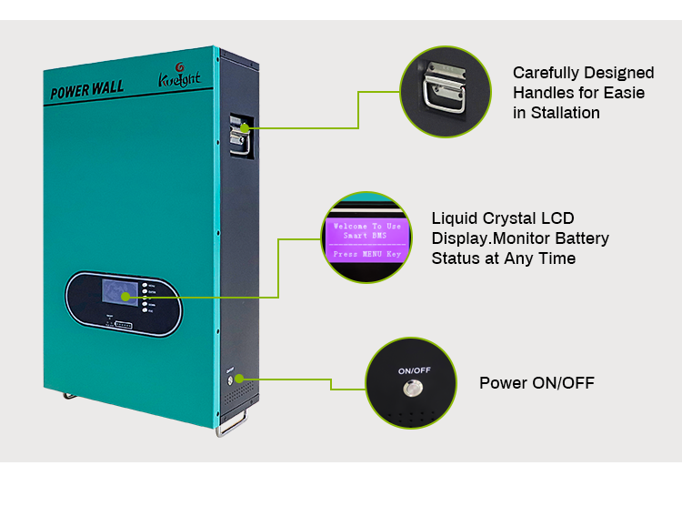 Powerwall Wall Mounted Lithium Battery Lifepo4 Lithium Household Energy Storage