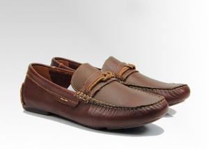 Wholesale Custom Brown Mens Leather Loafers Handmade Leather Flat Loafers from china suppliers