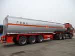 45000 Liters 3 Axle Fuel Delivery Tank Truck , Oil Tanker Truck Carbon Steel