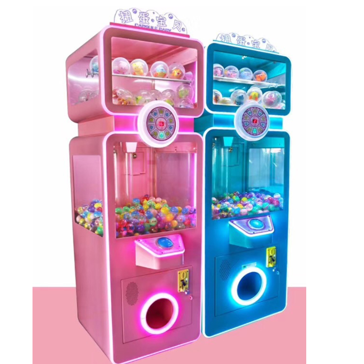 2022 Amusement park pink and green prize capsule gift machine gashapon baby toy machine for malls