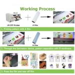 60cm White UV DTF Transfer Film Clear UV DTF Ab Film For Phone Case Wood Bottle
