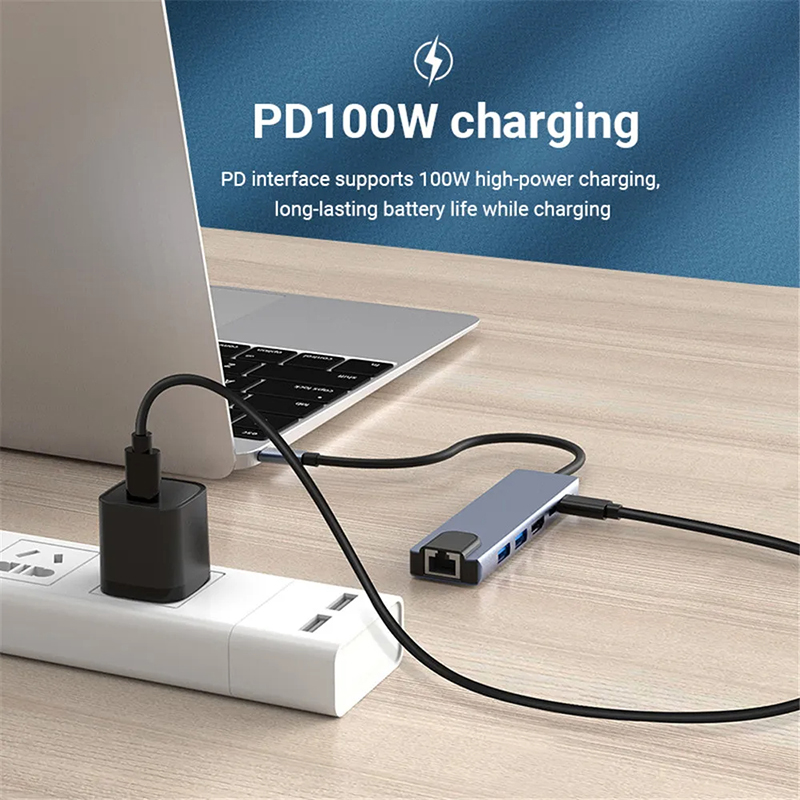 Fast Charging 16 In 1 USB C Adapter for Mobile Phone Laptop Notebook 4K HDMI RJ45 PD