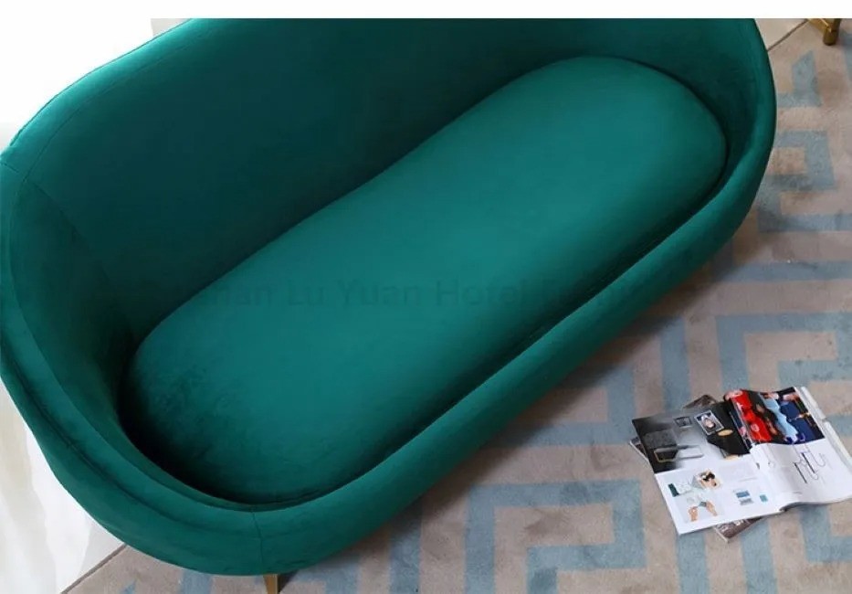 Modern Fashion Hotel Guest Room Velvet Sofas Undertake Hotel Projects