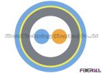 0.6 Tight Buffer Breakout 2 Core Single Mode Fiber Optic Cable Spiral Steel Tube