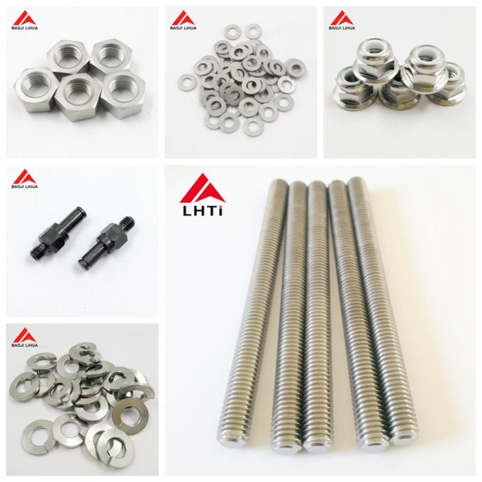 Gr2 Gr5 Titanium Bolts And Nuts Hex Head 1/4''-20 TPI 1'' ASME ANSI B18.2.1 3