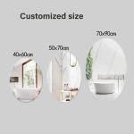 Modern Wall Mirror Unbreakable Glass Beauty Decor for Bathroom Home Bedroom