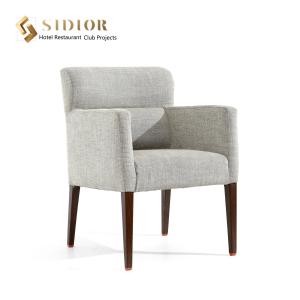 Wholesale Dried Solid Wood Fabric Gray Upholstered Dining Chairs H860mm For Hotel from china suppliers