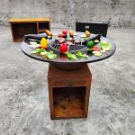 23.5 Inch Barbecue Corten Design 500mm Outdoor Wood Burning Bbq Grill