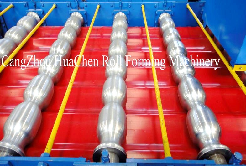 7.5Kw Hydraulic Power Tile And Roof Double Layer Cold Roll Forming Machine With CE