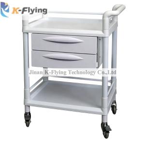 Wholesale ISO 13485 Two Shelf Medical Trolley Cart Four Steel Pipes from china suppliers