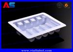 White / Blue / transparent Plastic Blister Packaging For Glass Vials Packing