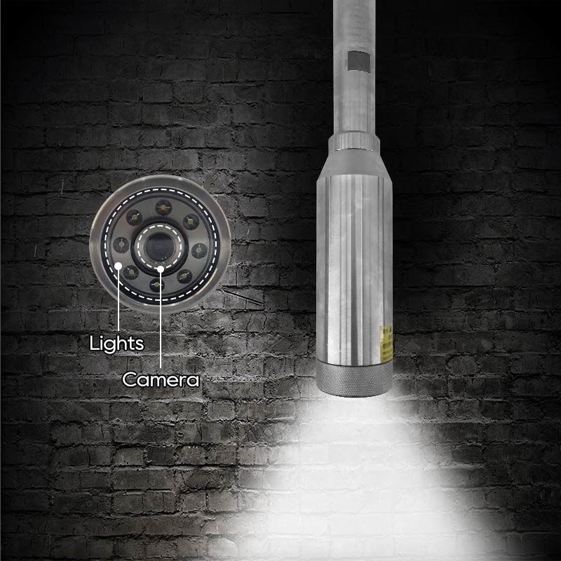 Clear Image Borehole Cctv Camera Deep Well Inspection Instrument 360 Degree Rotate