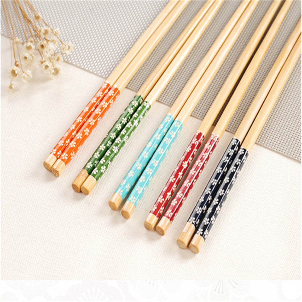 24cm Food Store Reusable Bamboo Chopsticks Long sticks No Knot