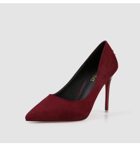 Wholesale Suede PU Women Pointed Toe Pumps 80mm heel polished tailoring from china suppliers