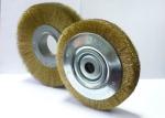 Heavy Duty Brass Wire Brush Wheel / Steel Wheel Brush For Cleaning Rust