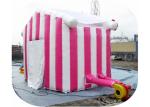 12m2 Inflatable Booth Pink White Appearance For Indoor / Outdoor Events