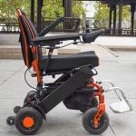 Rigid PU Tyre Folding Motorized Wheelchair 6km/H Electric
