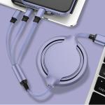 Telescopic ABS 3 In 1 Mobile Phones Accessories Charging Cable