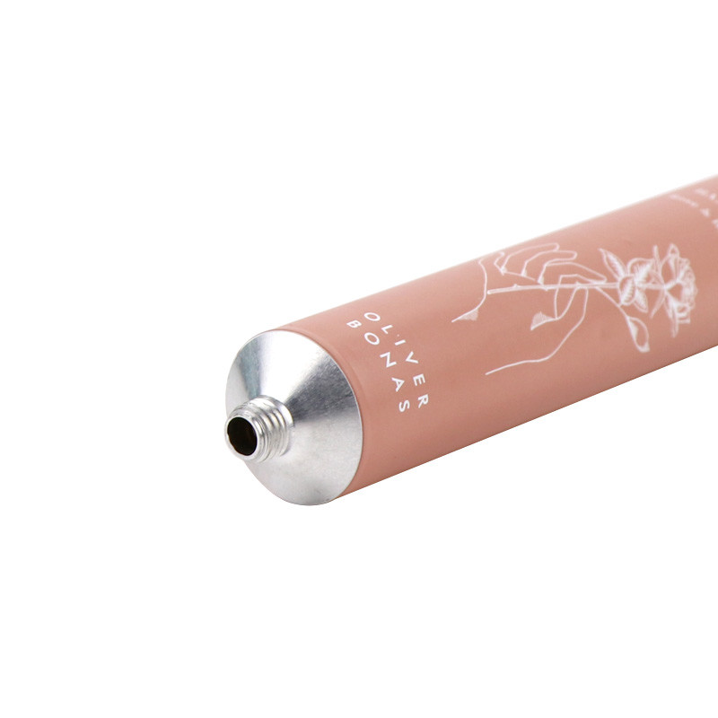 0.27oz-13oz Aluminium Tubes Cosmetics Packaging Cinnamon Pink Metal Hand Cream Tubes