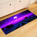 Lavender Absorbent Entrance Door Mat Anti Skid Washable Kitchen Carpet