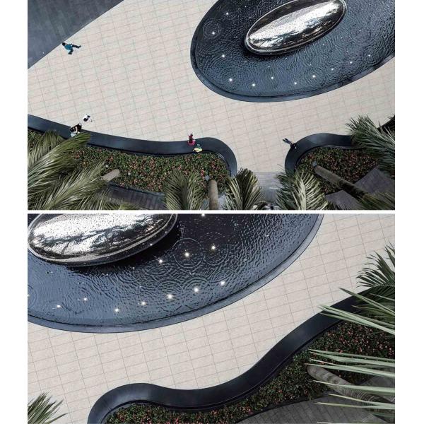 Grey 20mm Porcelain Plaza Tiles 600x600mm Non-Slip Outdoor