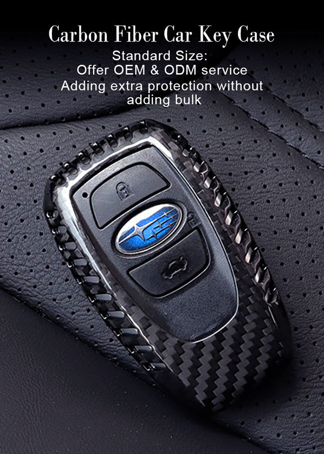 High Impact Strength SUBARU Carbon Fiber Car Key Case