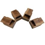 Vintage Wood Box with Slide Lid, Keepsake Storage Wooden Box