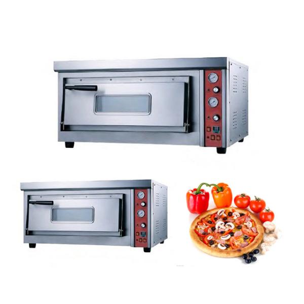 Single Layer Gas Commercial Pizza Oven Stone Base Timer Controller High Temperature