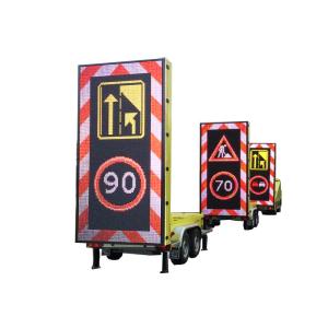Wholesale Outdoor EN12966 Trailer Mounted VMS Solar Powered Stop Traffic Sign from china suppliers