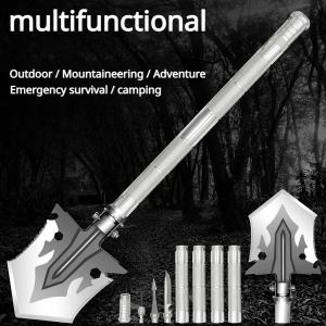 Wholesale Outdoor multifunctional military shovel, camping survival, mountaineering, fishing, four section shovel, foldable garden from china suppliers