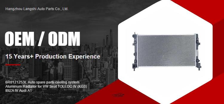 Aluminum Radiator for VW Seat TOLEDO IV KG3 IBIZA IV Audi A1 1.4 TSI 6R0121253L OE NO