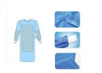 Surgeon Disposable Surgical Gown , Lab Blue Plastic Isolation Gowns PP PE