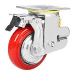 Roller Bearing 6 Inch Rubber / Polyurethane Spiral Shock Absorption Fixed