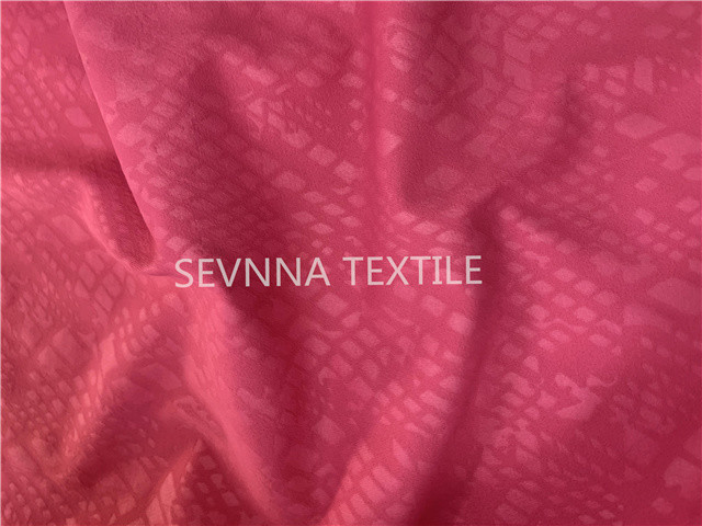 Soft Retro Lining Nylon Lycra Activewear Knit Fabric Gym Training Rose Red