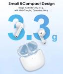 IPX7 TWS Wireless Bluetooth Earphones Type C Fast Charging Earbuds 37.2g