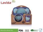 Baby Elephant Design Bamboo Childrens Dinner Set , Recycled Natural Bamboo Kids