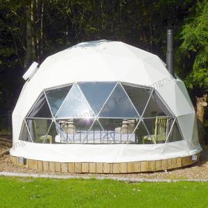 Wholesale 10m diameter Luxury Rainproof PVC Canvas Camping Tent Geodesic Dome House from china suppliers