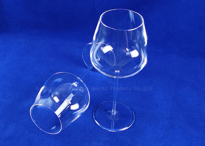 SIO2 Red Wine 1100℃ Quartz Crystal Glass For Family Dinner