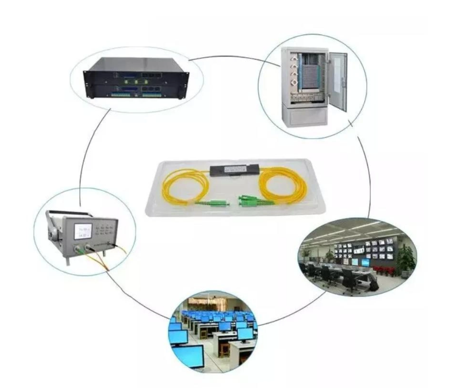 Singlemode G652D/G657A 1*2 FBT Optical Fiber Cable with SC/UPC-SC/APC PLC Splitter